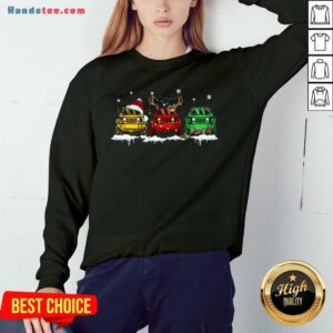 Funny Three Jeep Santa Merry Christmas Light Sweatshirt- Design By Handstee.com