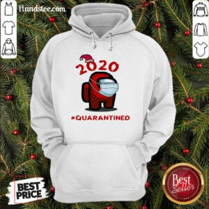 Among Us Christmas #Quarantined Face Mask Hoodie- Design By Handstee.com