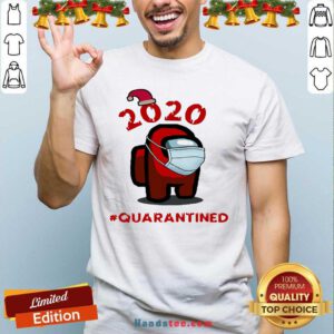 Among Us Christmas #Quarantined Face Mask Shirt- Design By Handstee.com