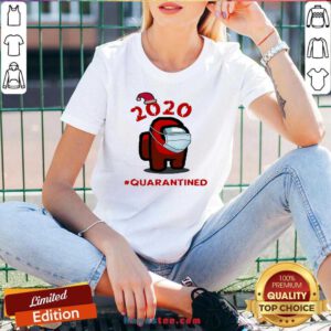 Among Us Christmas #Quarantined Face Mask V-neck- Design By Handstee.com