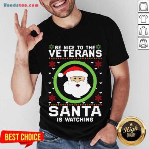 Be Nice To The Veterinarian Santa Watching Shirt- Design By Handstee.com
