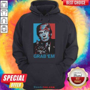 Good Donald Trump And Cat Grab ’Em Anti Biden Hoodie- Design By Proposetees.com