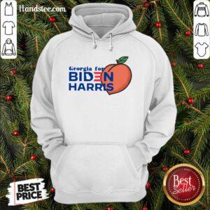 Good Georgia For Biden Harris Peach Hoodie- Design By Handstee.com
