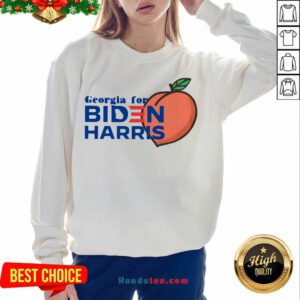 Good Georgia For Biden Harris Peach Sweatshirt- Design By Handstee.com