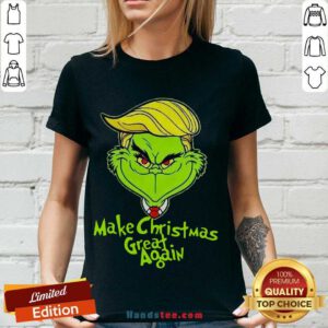 Good Grinch Trump Make Christmas Great Again V-neck- Design By Handstee.com