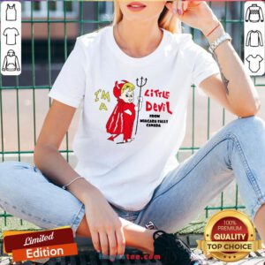 Good I’m A Little Devil From Niagara Falls Canada V-neck- Design By Handstee.com