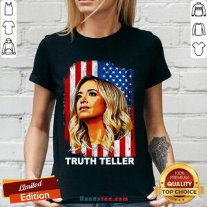 Good Kayleigh Mcenany Truth Teller American Flag V-neck- Design By Handstee.com