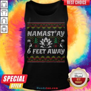 Good Namaste Social Distancing Christmas 2020 Yoga Tank Top- Design By Handstee.com