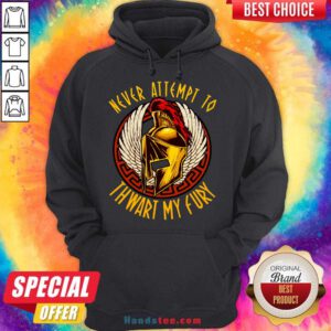 Never Attempt To Thwart My Fury Hoodie- Design By Handstee.com