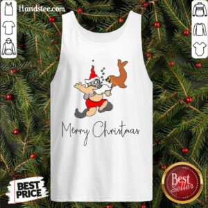 Good Santa Merry Christmas Tank Top- Design By Handstee.com