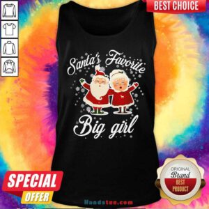 Good Santa’s Favorite Big Girl Christmas Tank-Top- Design By Handstee.com