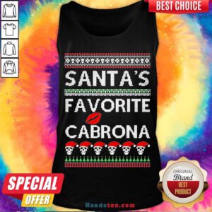 Santas Favorite Cabrona Og Navidad Ugly Christmas Tank-Top- Design By Handstee.com