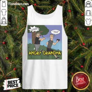 Happy Angry Grandma Cartoon Tank Top- Design By Handstee.com