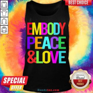 Happy Embody Peace And Love Tank Top- Design By Handstee.com