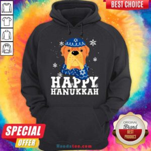 Happy Merry Christmas Happy Hanukkah French Mastiff Dog Funny Noel Xmas Hoodie- Design By Handstee.com