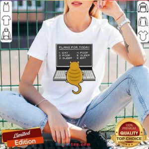 Happy Plans For Today 1 Eat 2 Poop 3 Sleep 4 Poop 5 Sleep 6 Eat V-neck- Design By Handstee.com