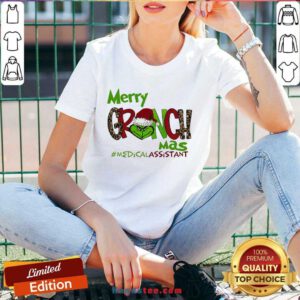 Hot Merry Grinchmas #Medical Assistant Christmas V-neck- Design By Handstee.com
