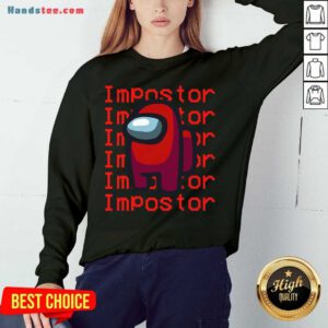 Hot Red Among Us Importer Sweatshirt- Design By Handstee.com
