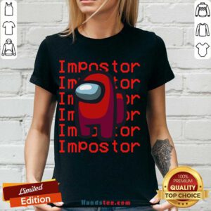 Hot Red Among Us Importer V-neck- Design By Handstee.com
