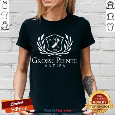 2020 Grosse Pointe Antifa V-neck- Design By Handstee.com