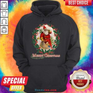 Nice African American Santa Claus Antique Vintage Merry Christmas Hoodie- Design By Handstee.com