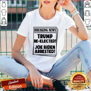 Nice Breaking News Trump Reelected V-neck- Design By Handstee.com