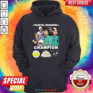 Nice Dustin Johnson 2020 Masters Champion Golf Signatures Hoodie- Design By Proposetees.com