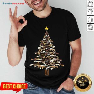 Nice Guns Christmas Tree Camo Print Xmas Gift For Gun Lover Shirt- Design By Handstee.com
