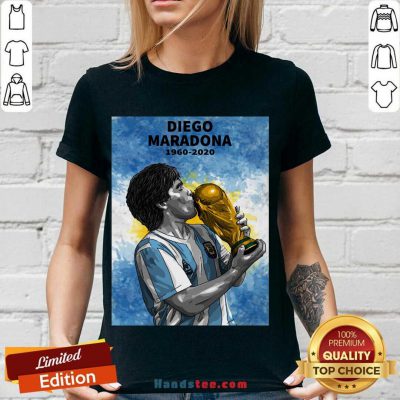 Maradona Rest in Peace Legend V-neck- Design By Handstee.com