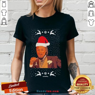 Nice Merry Christmas Leonardo Dicaprio Wine Meme Sweat V-neck- Design By Handstee.com