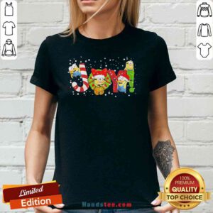 Nice Minions Joy Christmas V-neck- Design By Proposetees.com