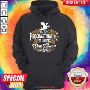 Not Procrastinating Side Quests RPG Gamer Dragons Hoodie- Design By Handstee.com