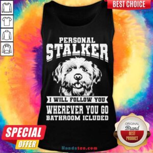 Personal Stalker - Maltese Dog Costume Tank-Top- Design By Handstee.com