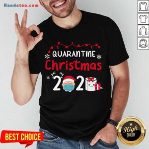 Nice Quarantine Christmas 2020 Santa Claus Face Mask Toilet Paper Gift Shirt- Design By Handstee.com