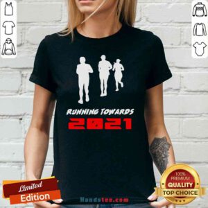 Nice Running Towards 2021 V-neck- Design By Proposetees.com
