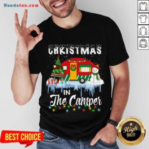 Christmas In The Camper Family Cute Funny Tee Camping Lover Xmas Trip Shirt- Design By Handstee.com