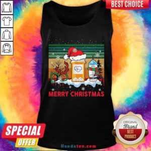Merry Christmas Vintage Tank-Top- Design By Handstee.com