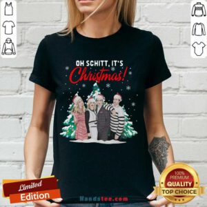 Official Oh Schitt It’s Christmas Creek Tree V-neck- Design By Handstee.com