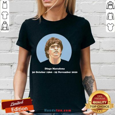 RIP Diego Maradona 30 10 1960 – 25 11 2020 Signature V-neck- Design By Handstee.com