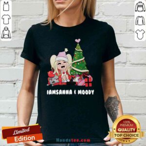 Official Sanna Iamsanna E Moody Christmas V-neck- Design By Proposetees.com