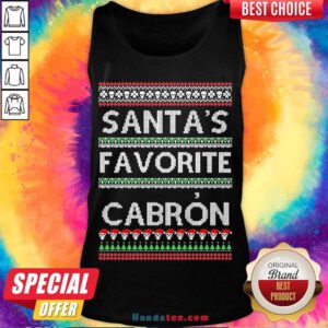 Santas Favorite Cabron Og Navidad Ugly Christmas Tank-Top- Design By Handstee.com