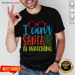 Original Christmas Santa Is Watching T-Shirt- Design By Handstee.com