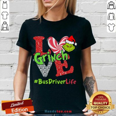 Love Grinch #Busdriverlife Christmas V-neck- Design By Handstee.com