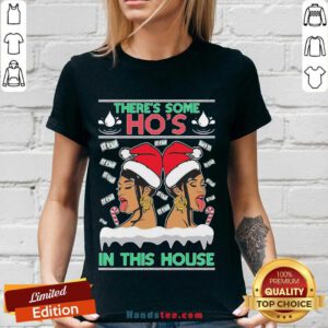 Ugly Christmas Sweater WAP There’s Some Hos InV-neck- Design By Handstee.com