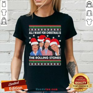 Perfect All I Want For Christmas Is The Rolling Stones 2020 Christmas Ugly V-neck- Design By Handstee.com