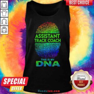 Perfect Assistant Track Coach This Is My Dna Fingerprints Tank-Top- Design By Proposetees.com