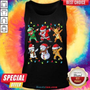 Perfect Christmas Dabbing Santa Friends Elf Snowmen Gingerbread For Boys Kids Xmas Gifts Tank Top- Design By Handstee.com