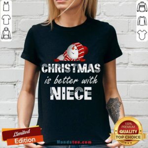 Perfect Christmas Is Better With Niece V-neck- Design By Handstee.com