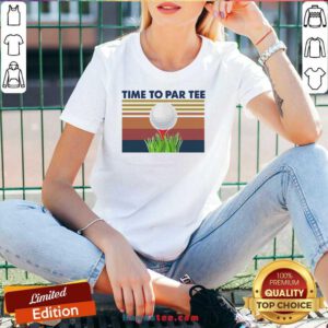 Perfect Golf Time To Par Tee Vintage V-neck- Design By Handstee.com