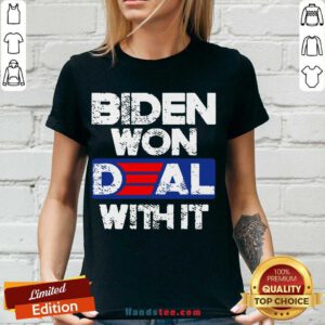Perfect Joe Biden Won Deal With It 46 President 2020 V-neck- Design By Handstee.com